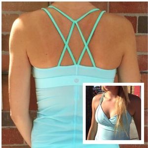 Lululemon Patience Tank, Aquamarine/Opal, EUC, 6